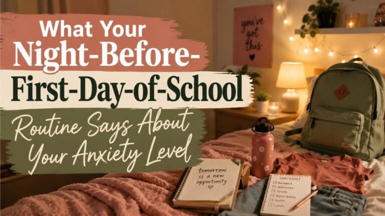 What Your Night-Before-First-Day-of-School Routine Says About Your Anxiety Level