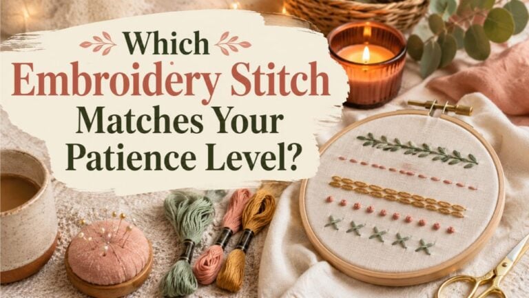 Which Embroidery Stitch Matches Your Patience Level?