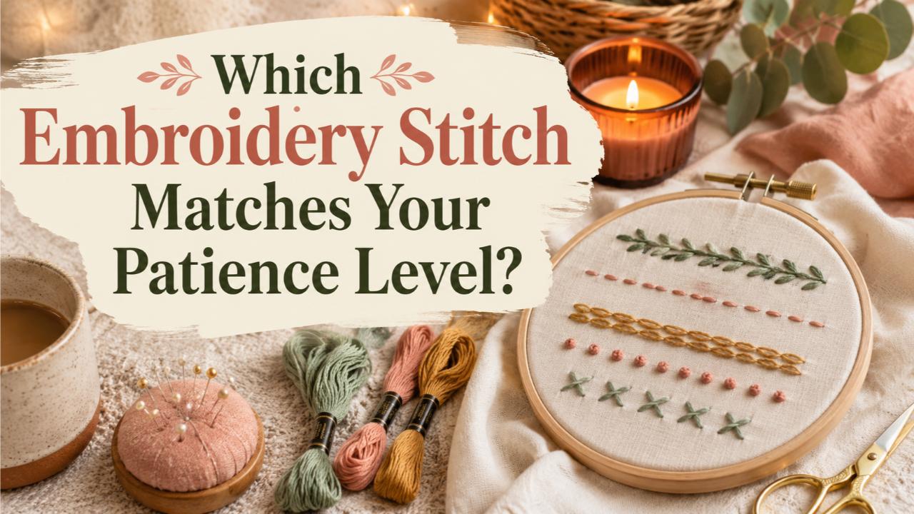 Which Embroidery Stitch Matches Your Patience Level?