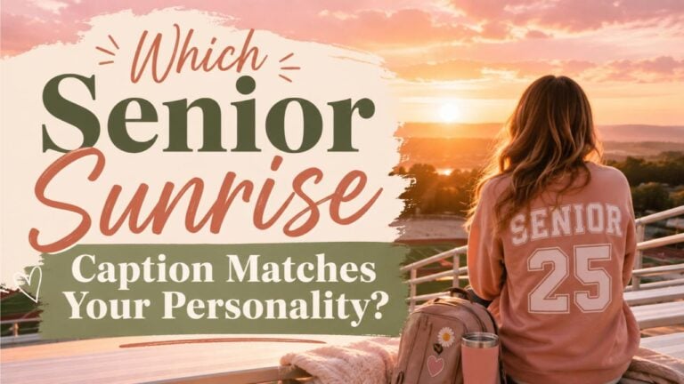 Which Senior Sunrise Caption Matches Your Personality?